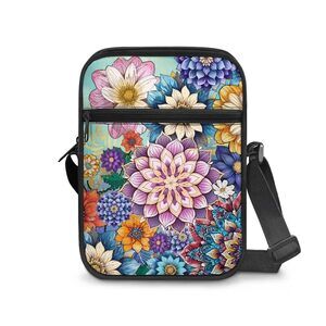 3233 Boho Mandala Print Messenger Bag - Lightweight Cross Body Handbag